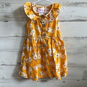 ❤️ PICK 4/$20 Little Lass Yellow Daisy Print Dress